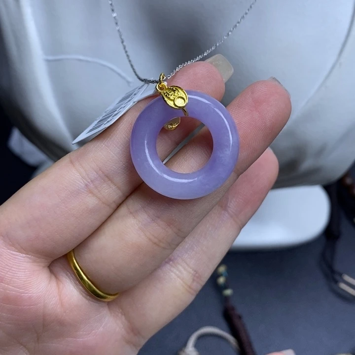 瓢***白甜甜圈吊坠项链女