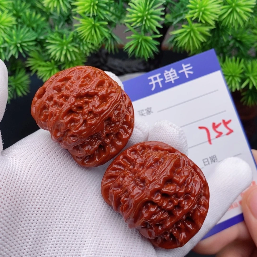 文玩核桃把件43球白755