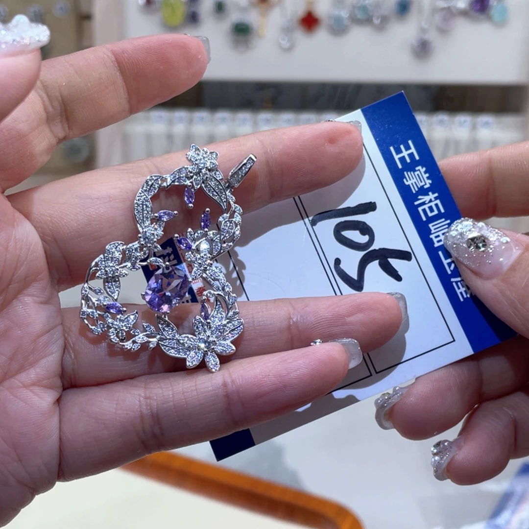 颈饰银S925镶嵌水晶