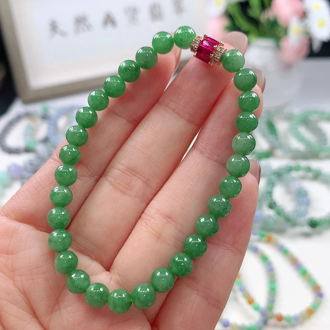 翡翠未镶嵌手链手链5.8mm