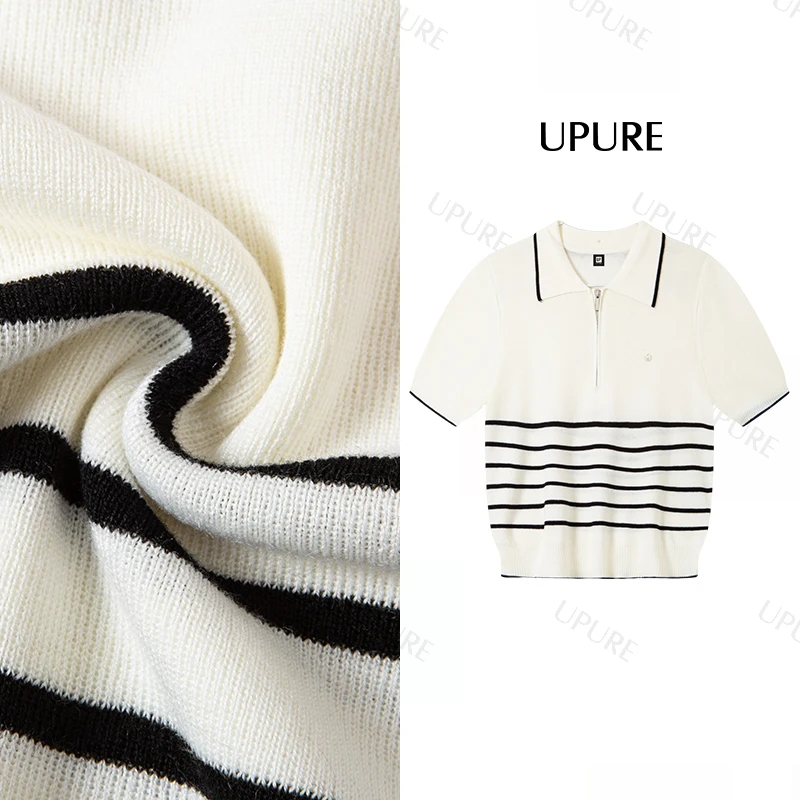 UP2025开春新款休闲日常百搭显瘦条纹时尚开春上衣4061