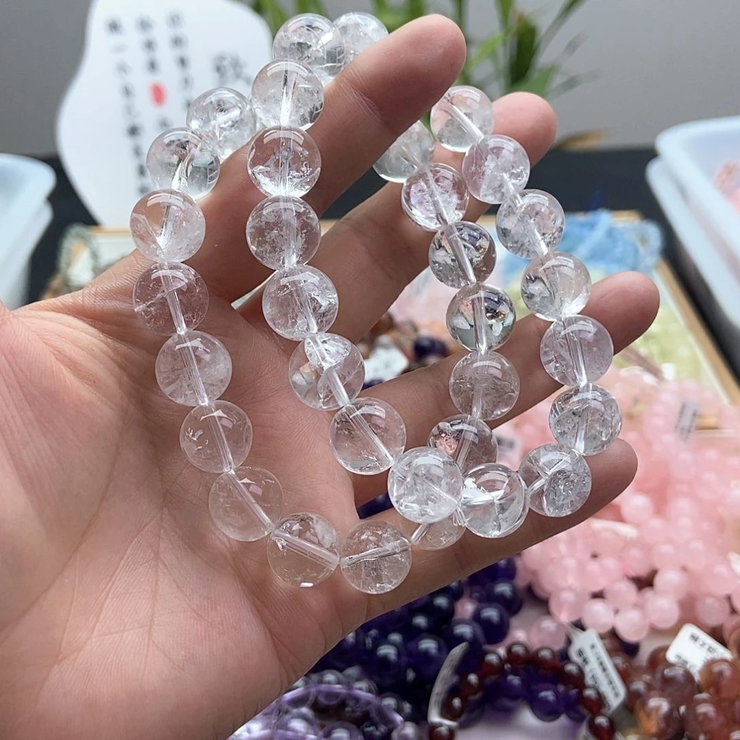 水晶手链未镶嵌白阿塞12+