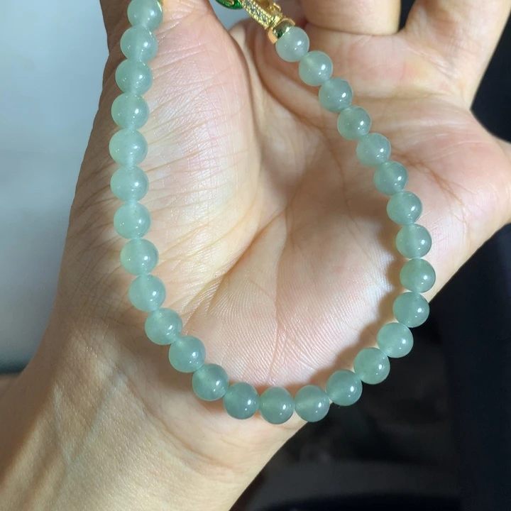 定制翡翠未镶嵌翡翠珠串卡6.2不退不换