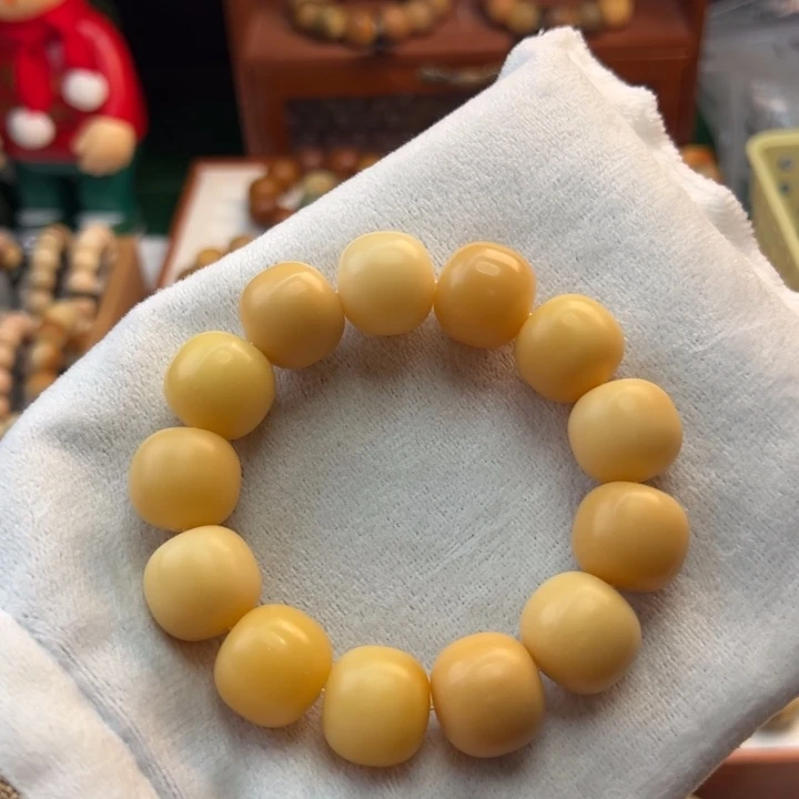 菩提根/象牙果手串卡19桶珠干磨微瑕