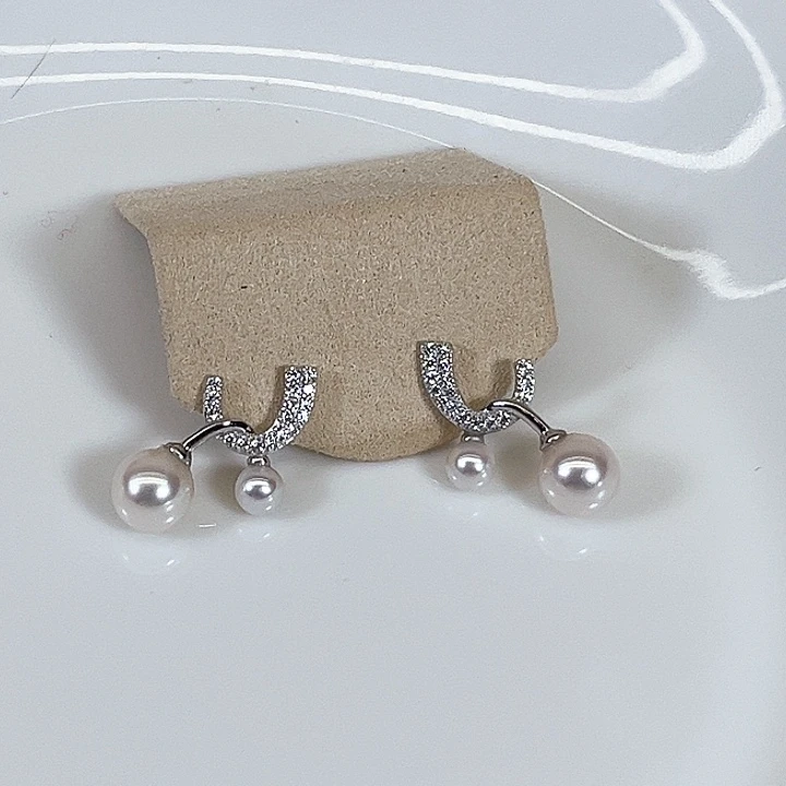 我***呀淡水珍珠银S925镶嵌颈饰