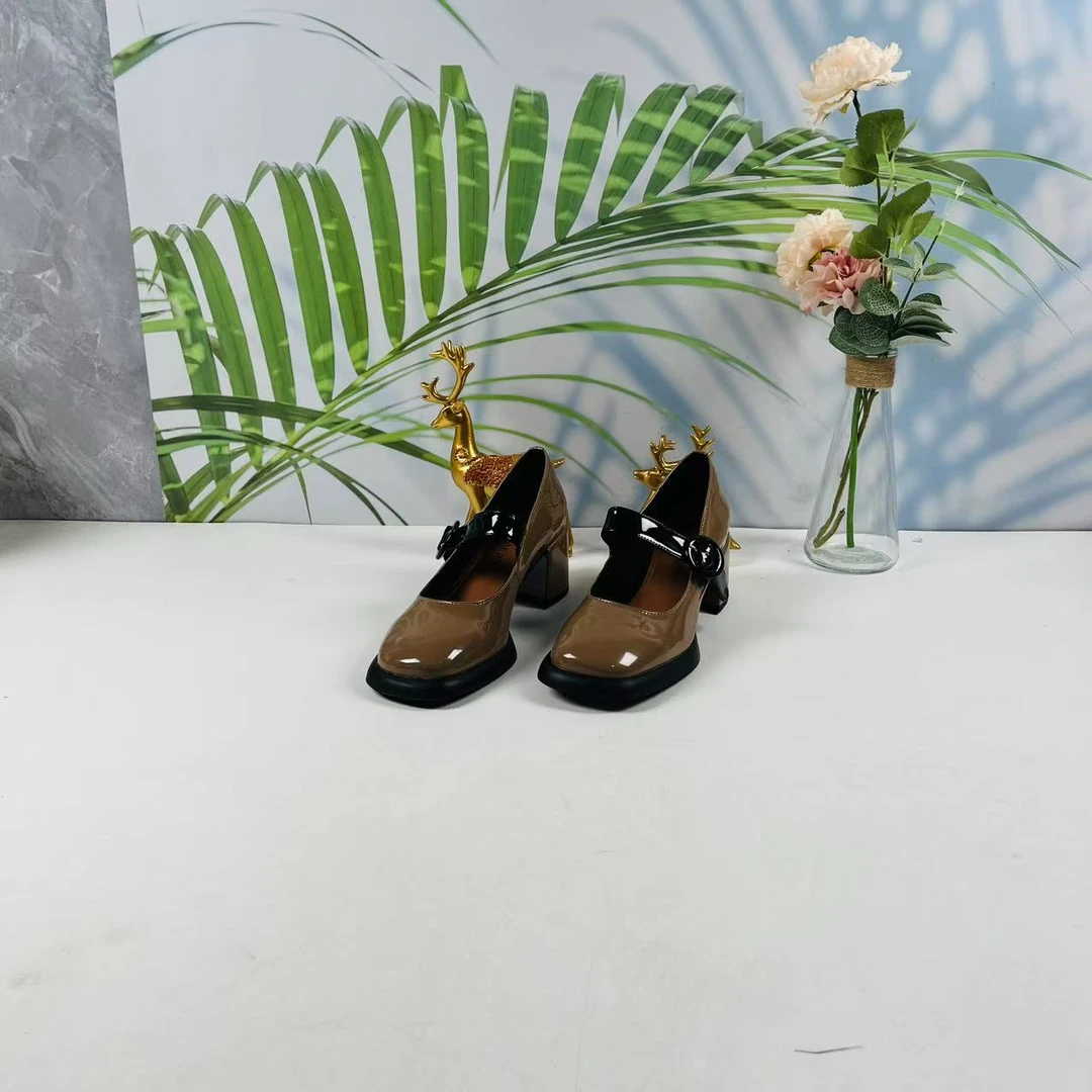 小强家女鞋 芽儿家新款百搭女乐福（Y382-24-1 ）（W34BYG23022-223）