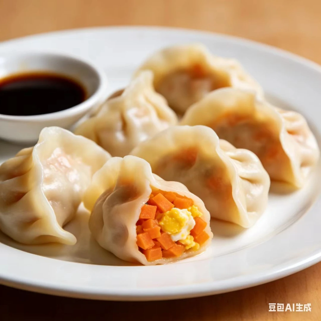 【东里寺共享纯手工饺子】胡萝卜鸡蛋一份15个8两运城盐湖区小时达