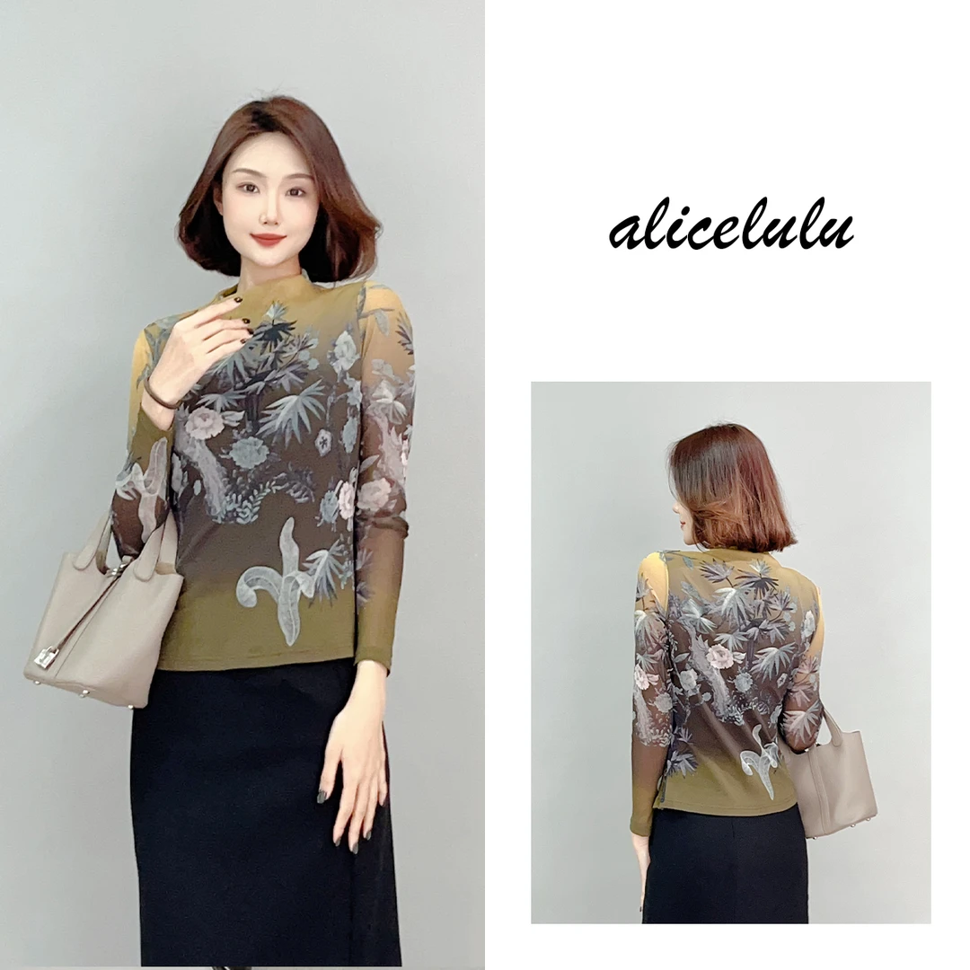 1 ALICE 花前月下衬衫 弹力显瘦 优雅百搭 S2141723L