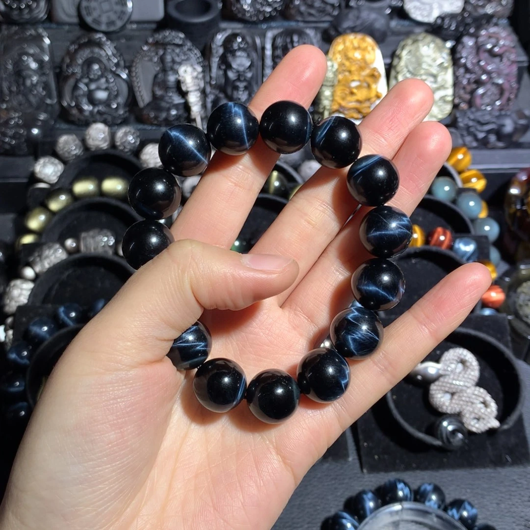 木变石（虎睛石）手串未镶嵌乐*