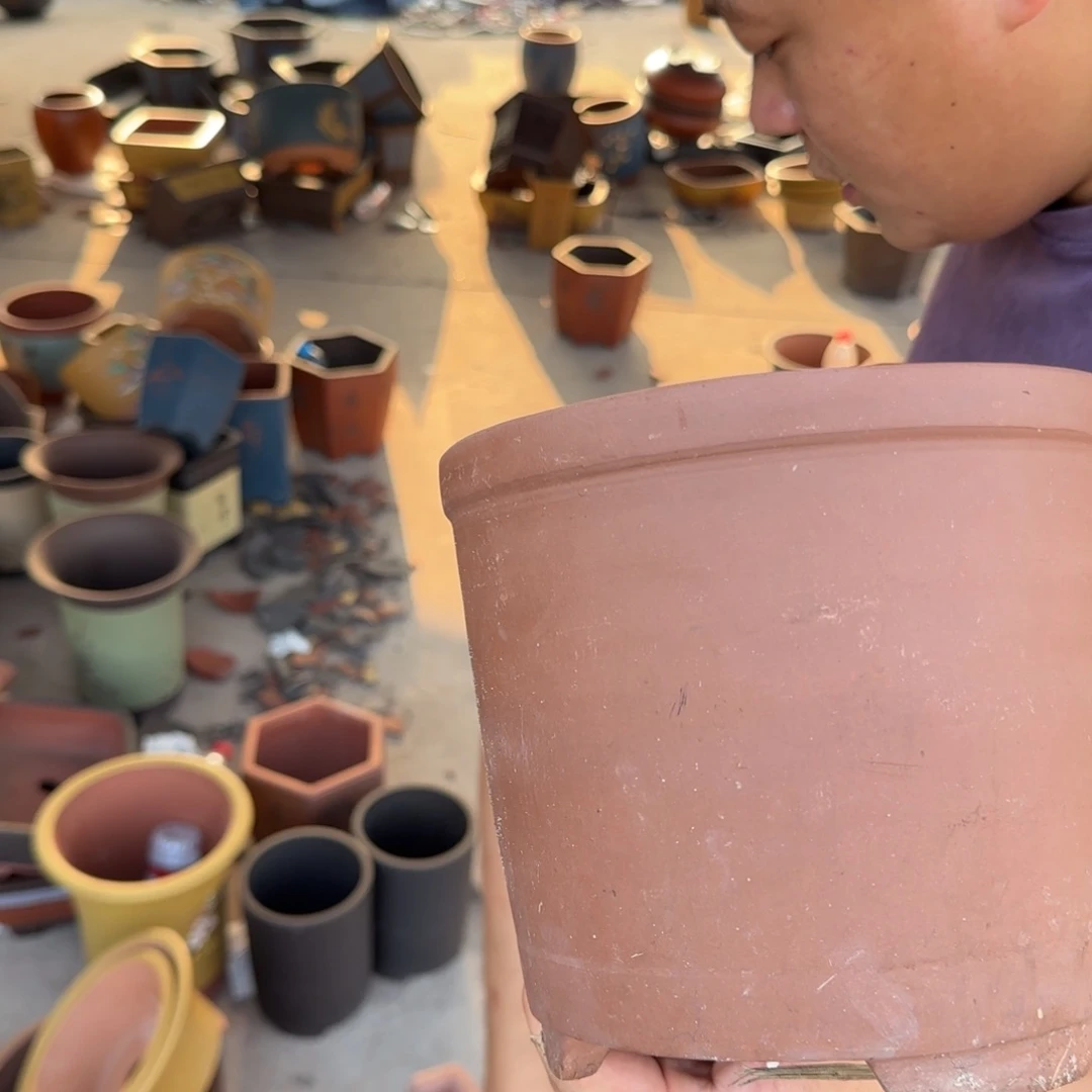 紫砂花盆瑕疵和不