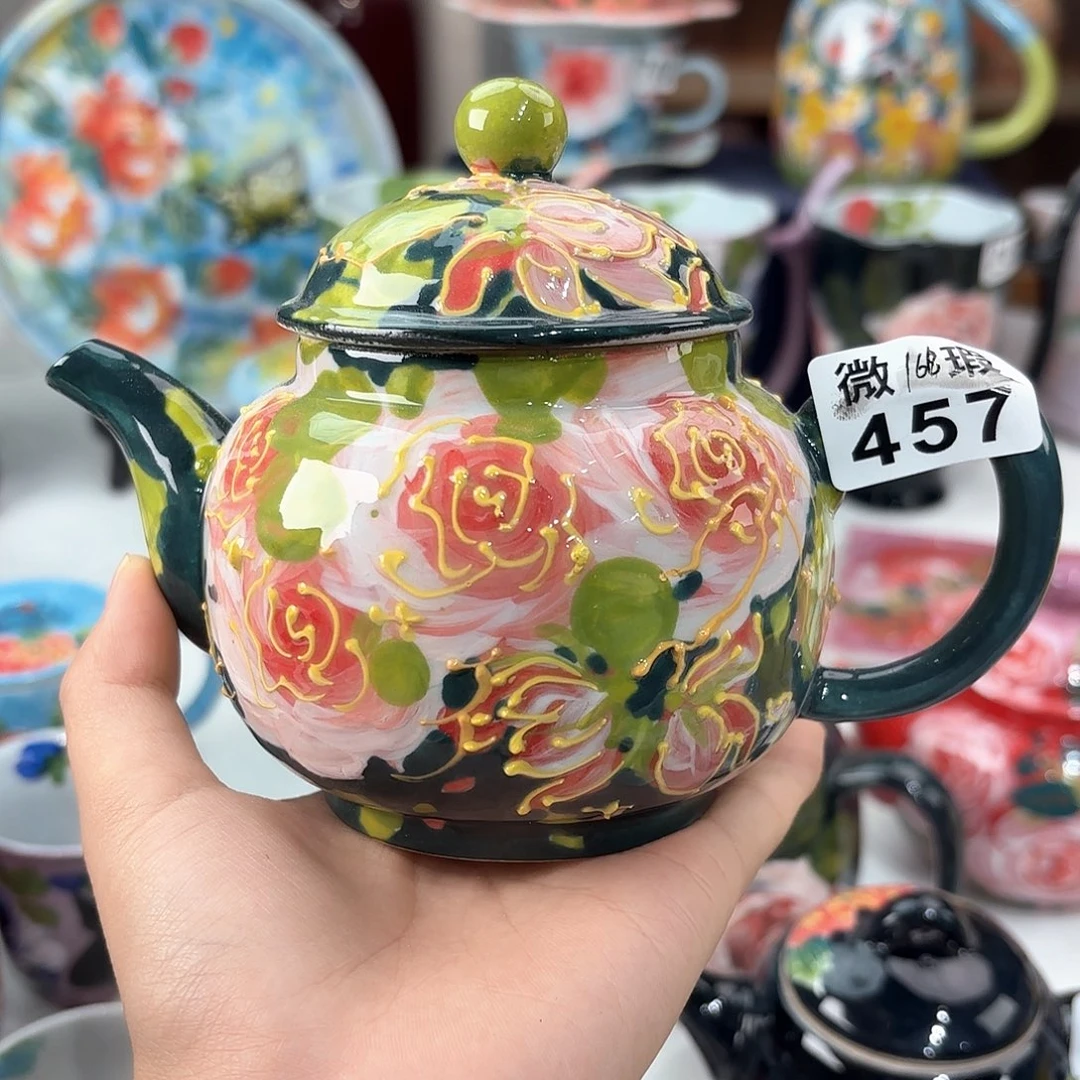 景德镇手绘高温釉下彩陶瓷茶具