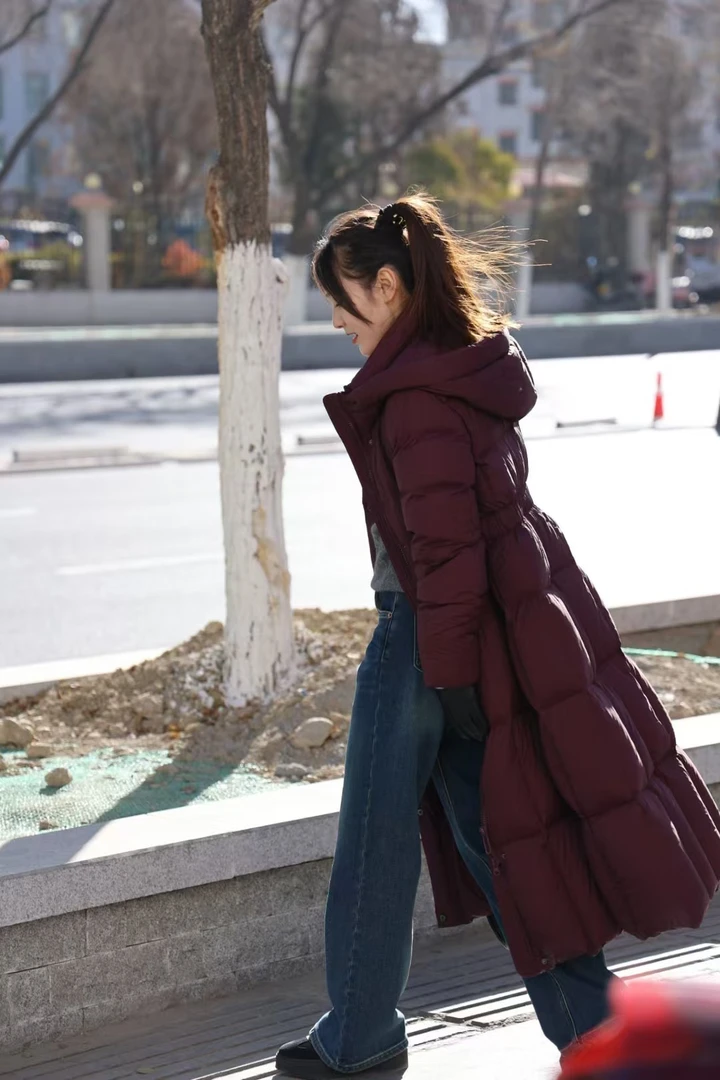 长款中长款厚款女士加厚连帽保暖冬装冬季韩版