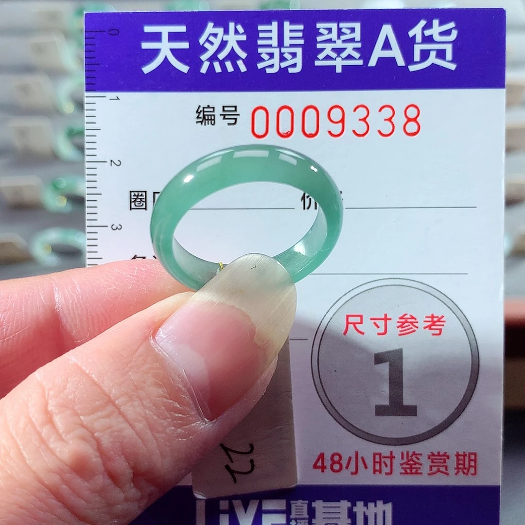 翡翠未镶嵌戒指22号