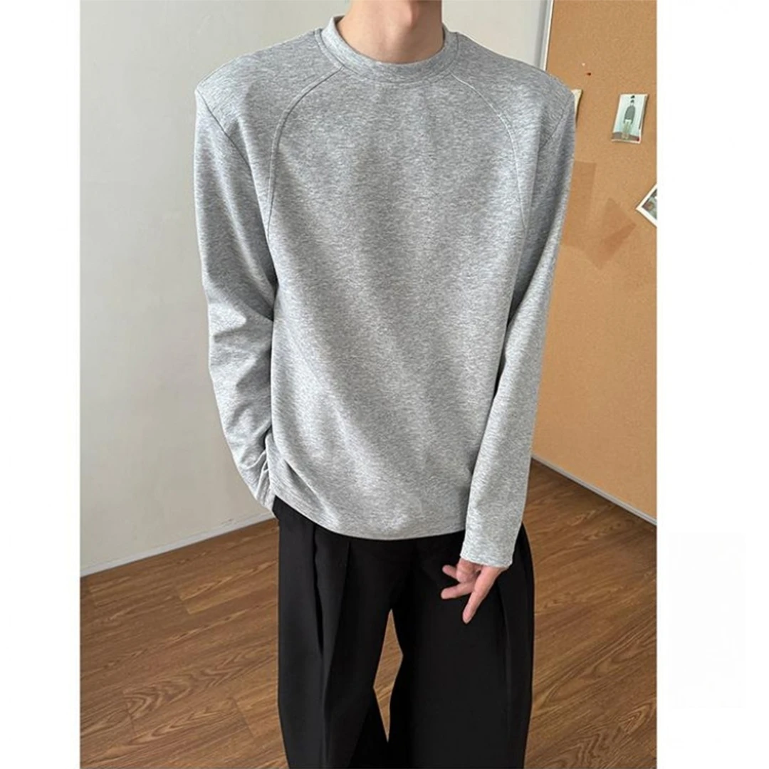 美式复古解构拼接长袖T恤男春秋潮牌内搭百搭打底衫宽松休闲上衣