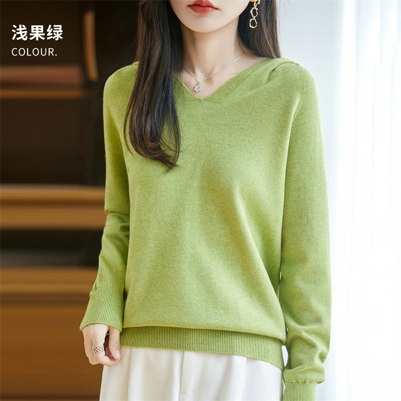 一线成衣安迪绒V领连帽衫0A132