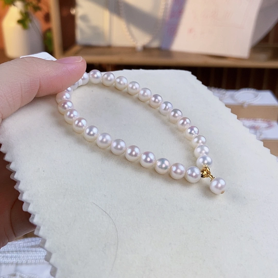 淡水珍珠手绳银S925镶嵌