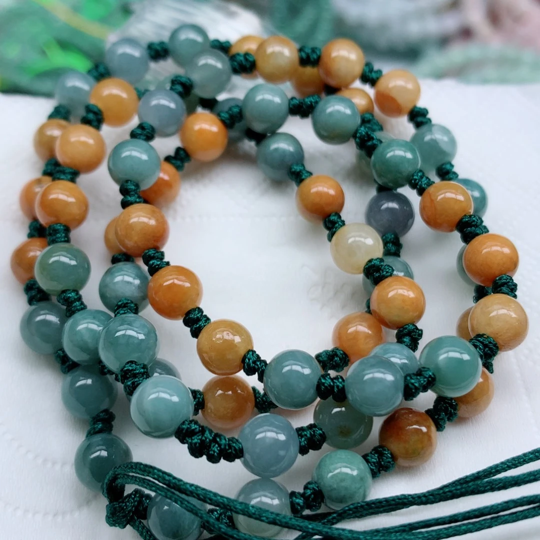 翡翠未镶嵌项链珠子1