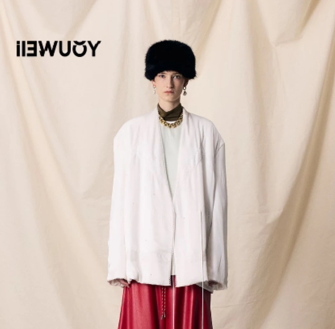 【顾文婷推荐】YOUWEI有尾25 蕾丝醋酸夹棉外套 Y2625402