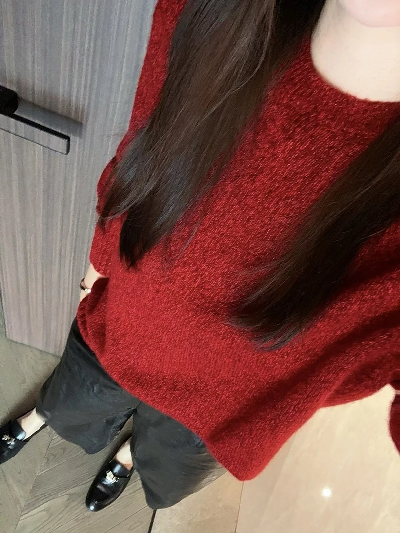 羊毛+莱赛尔定制花纱毛衣 极简亲肤柔软休闲慵懒感I7013