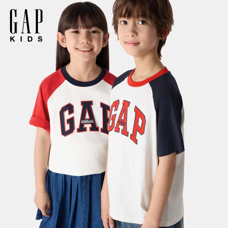 男女童2025春季新款纯棉圆领短袖T恤687260