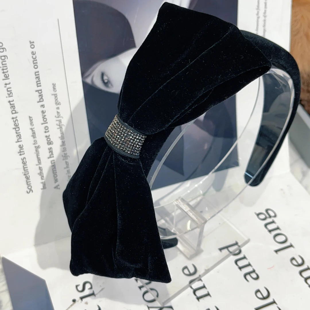 S551订单款丝绒蝴蝶结发箍