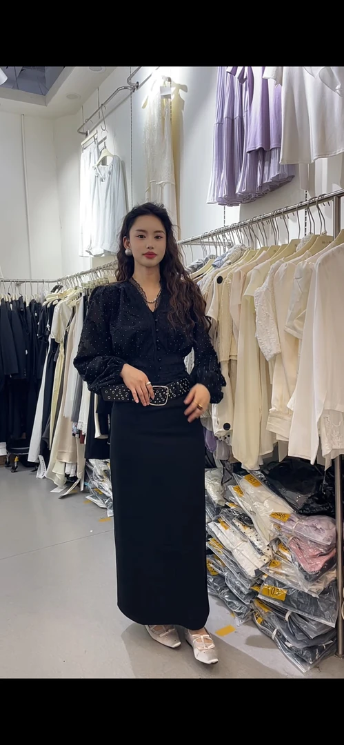 高级感气质炸街减龄半身裙女2025新款韩版时尚高腰直筒显瘦一步裙