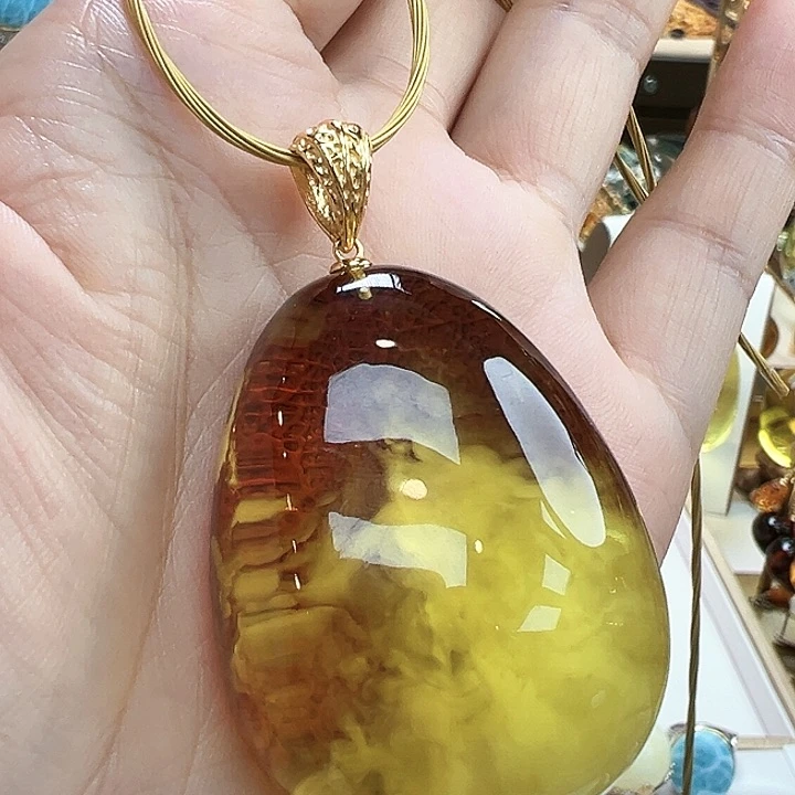 琥珀银S925镶嵌珠宝奇石