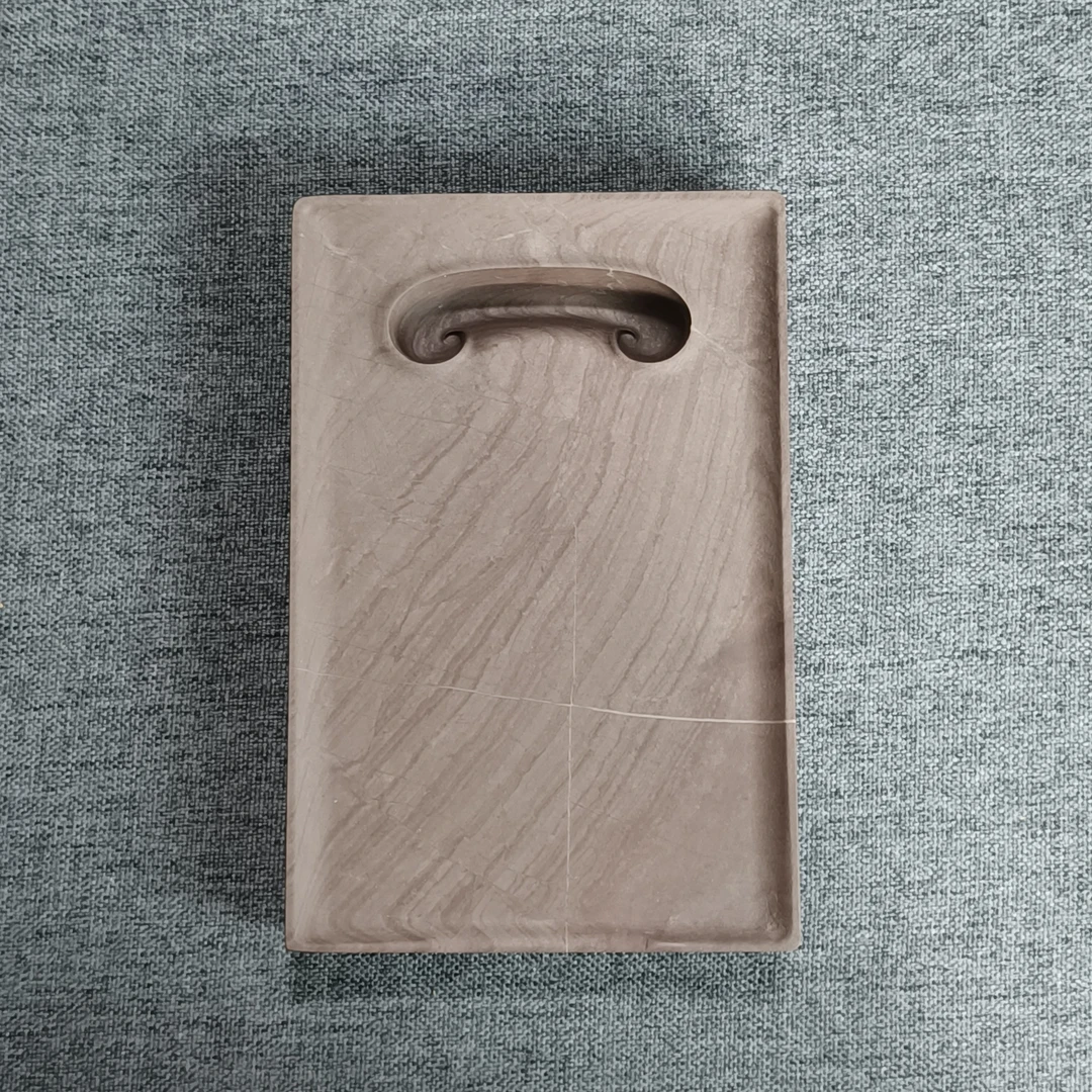 老坑洮砚，喇嘛崖老坑鸊鷉血如意门字砚，尺寸16.5*10.9*2厘米