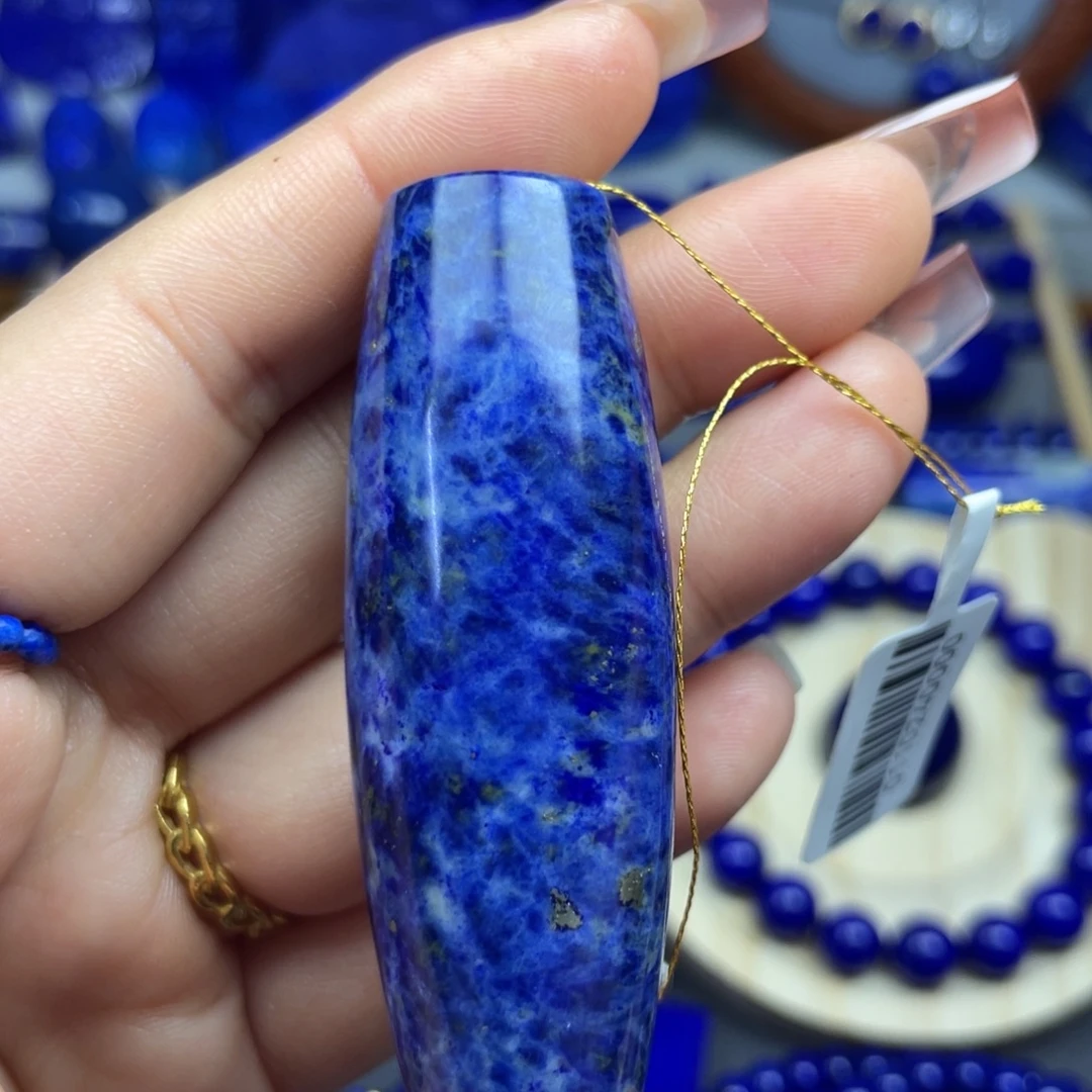 青金石未镶嵌特色意境桶珠