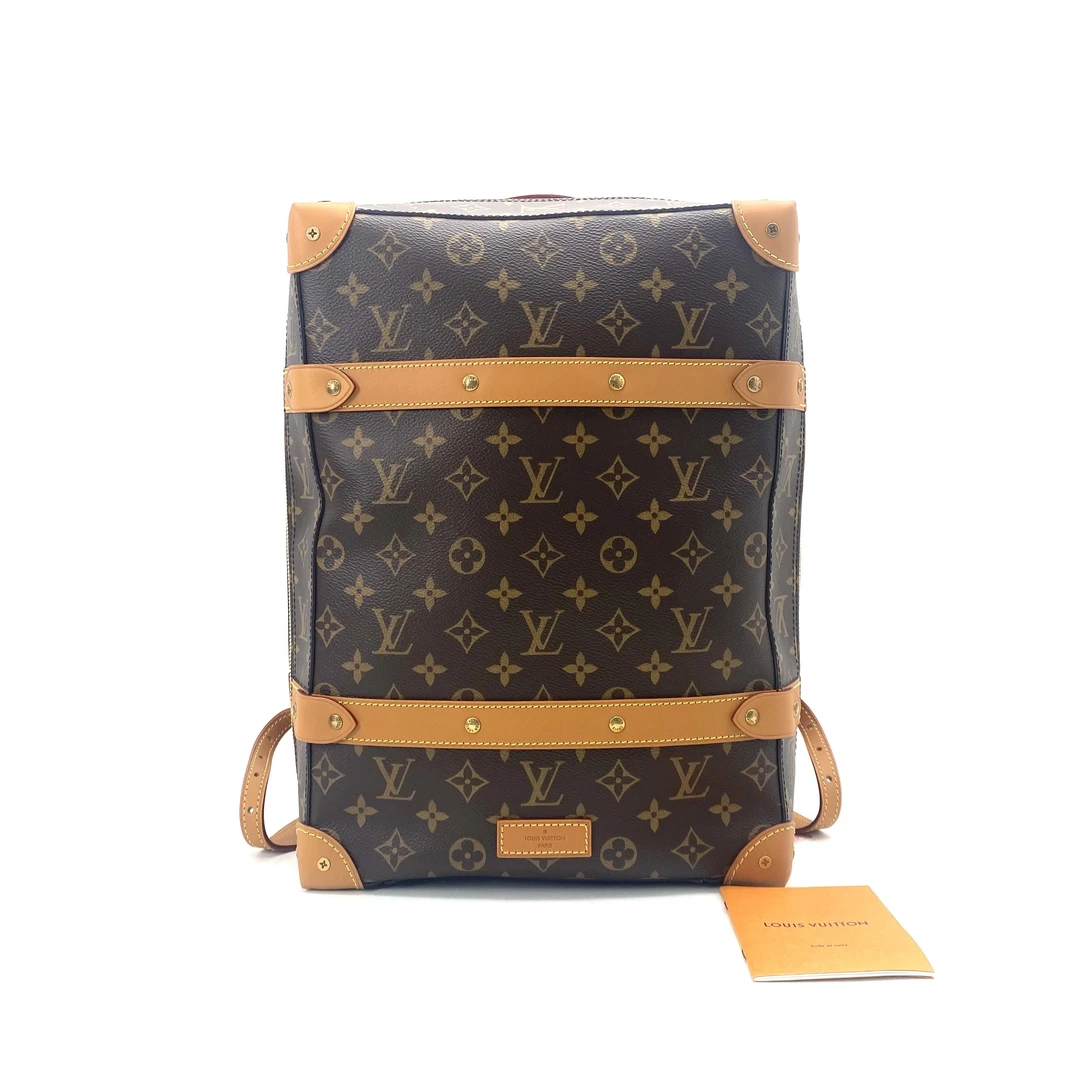 99新 LV 棕老花走秀款lv男包trunk双肩包 尺寸37/26男士时尚奢侈