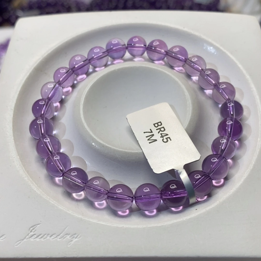 未镶嵌手链水晶巴西紫水晶7M