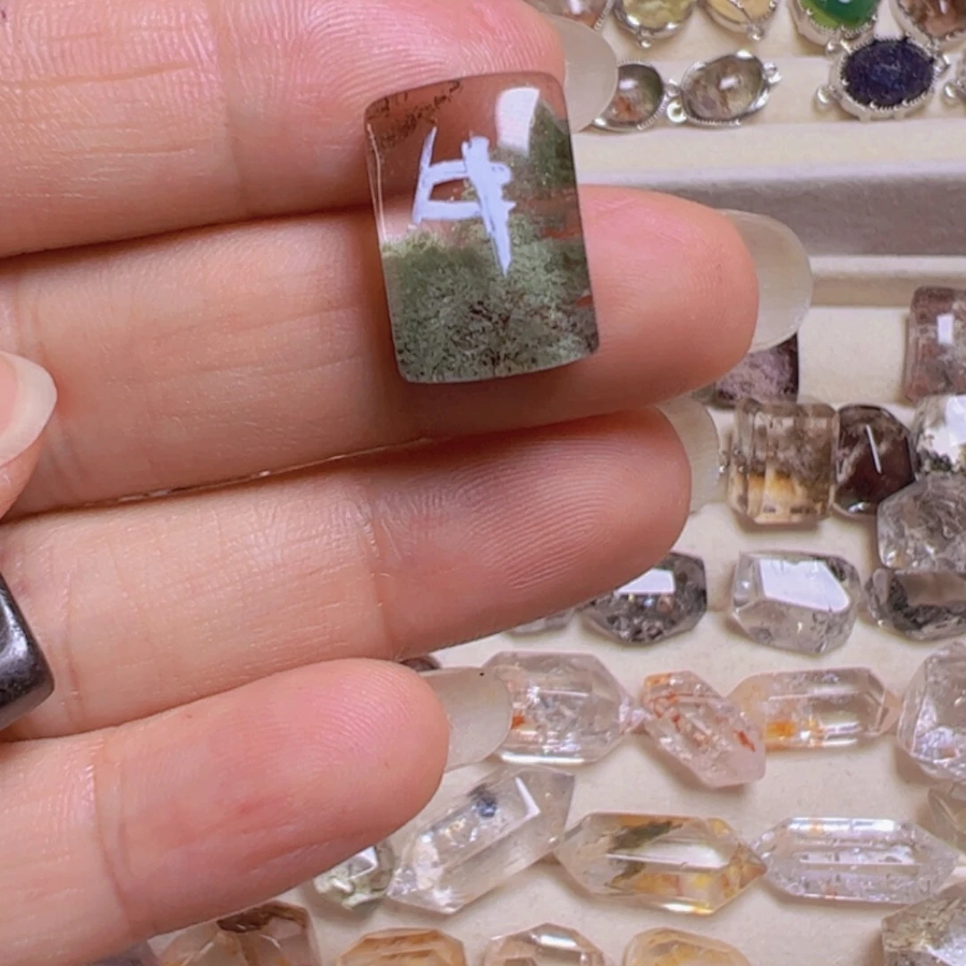 水晶手链银S800镀金镶嵌小****