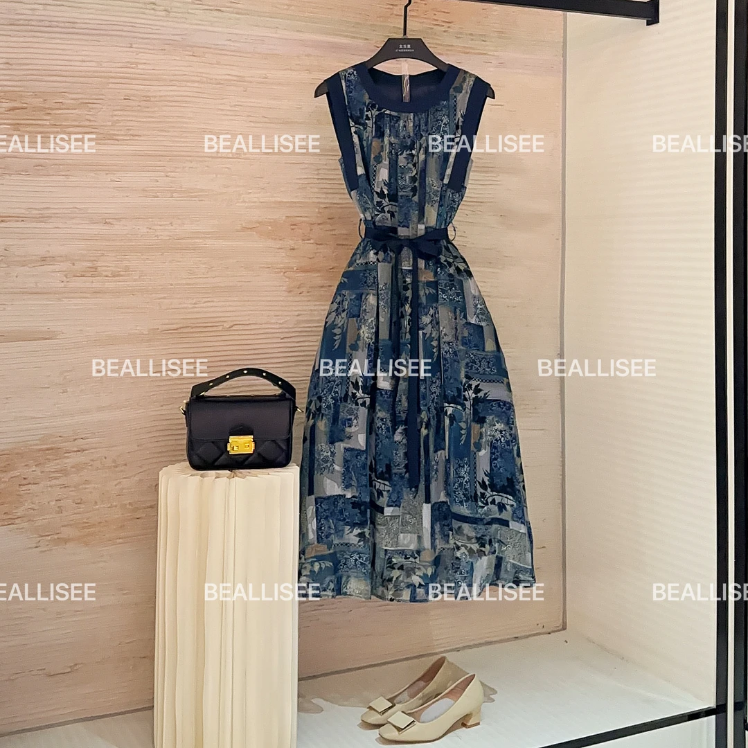 【宠粉价】夏季新款无袖显瘦国风时尚气质宽松连衣裙W-A634