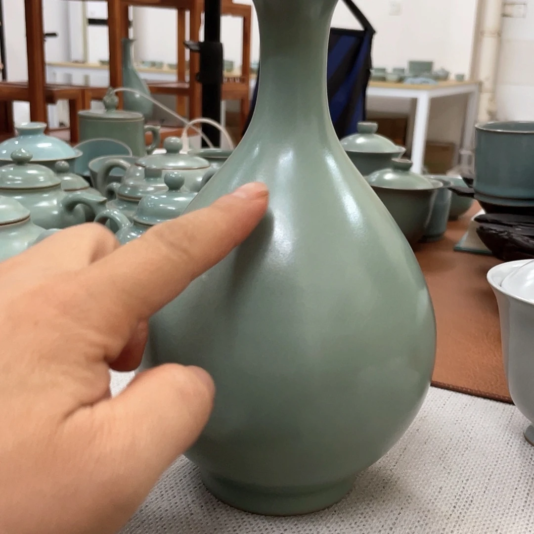 姐***姐瓶仿古釉手拉坯玉壶春瓶