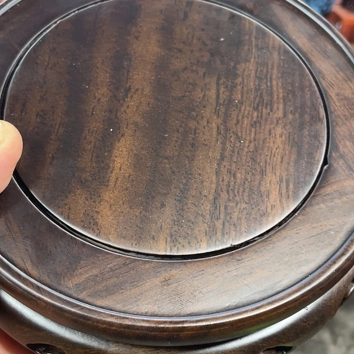 琉璃手工艺品红木底座2到手16公分