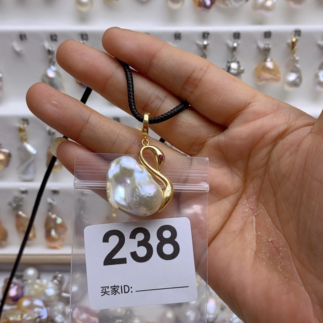 淡水珍珠颈饰银S925镶嵌238