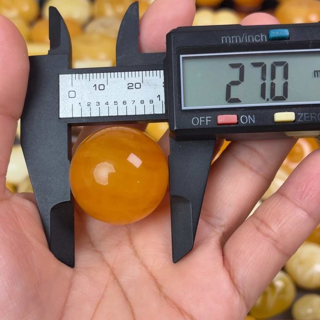 蜜蜡未镶嵌吊坠(不含链)橘红珠