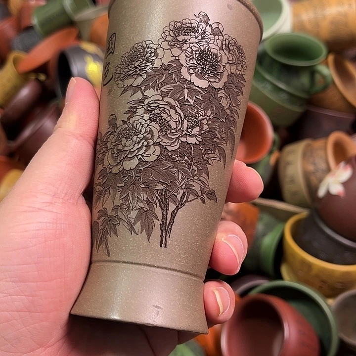 紫砂茶杯全手工紫砂主人杯
