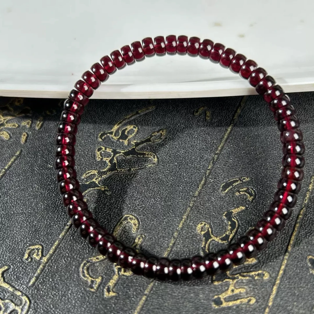 天然石榴石卡5手串（直切）