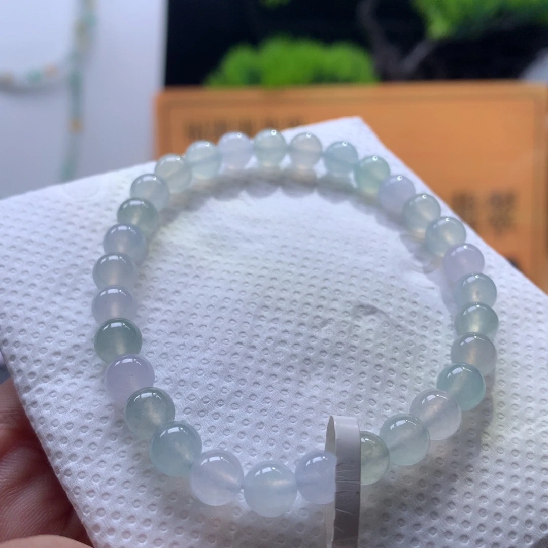 翡翠未镶嵌手链卡6.5