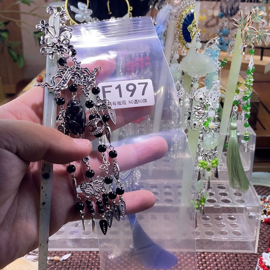 悠***光蛇纹石玉未镶嵌发饰