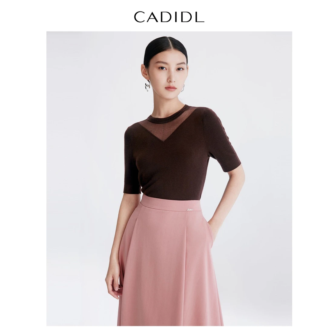 【晨粉专享价】【100绵羊毛】CADIDL卡迪黛尔商场同款秋季针织衫女