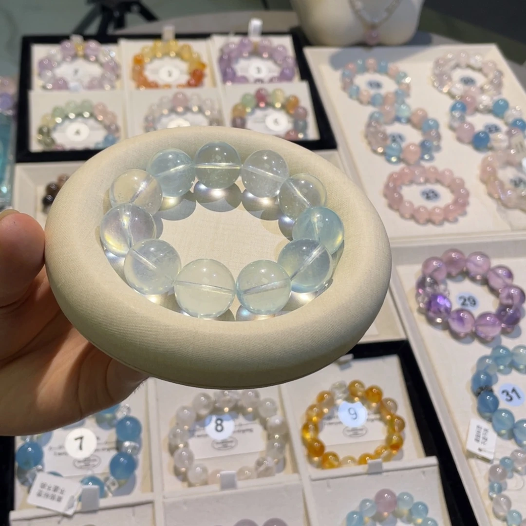 银S925镶嵌手链烟晶