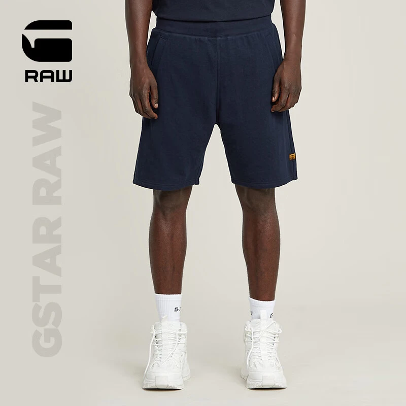 G-STAR RAW25春新Nifous短裤运动美式汗布男士刺绣logo宽松舒适五