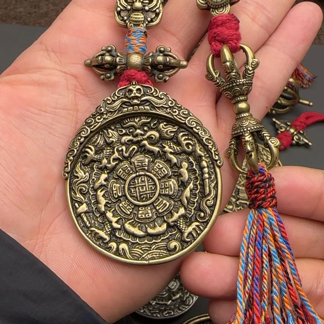 老铜九宫牌吊坠喜欢的来