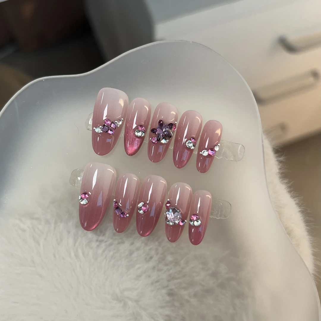 本宫指义【C160/施华】穿戴甲纯手工 底色：133渐变