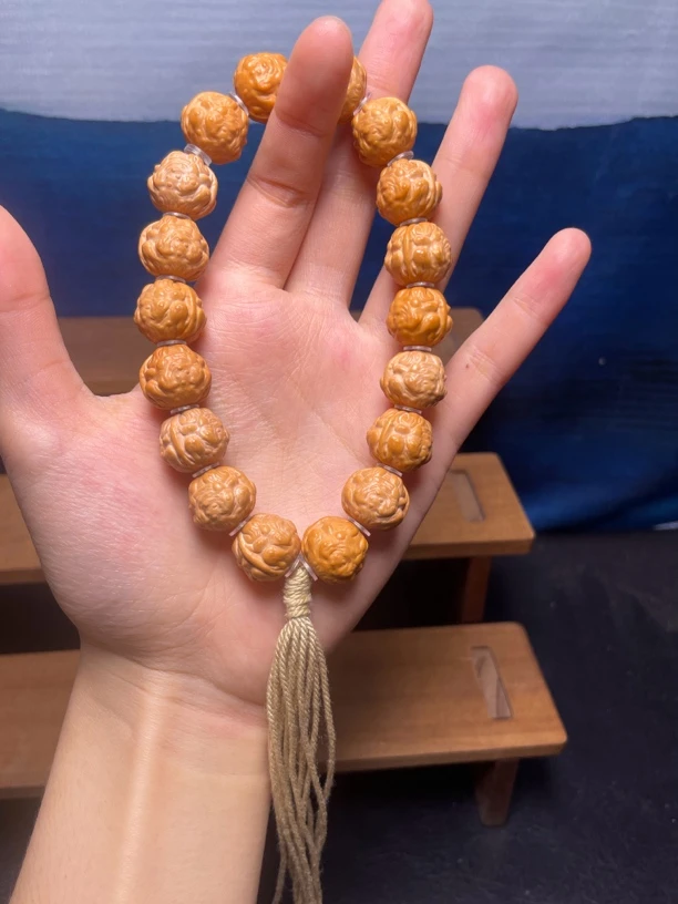 【山海】猴头雕刻蟾王手持（小）