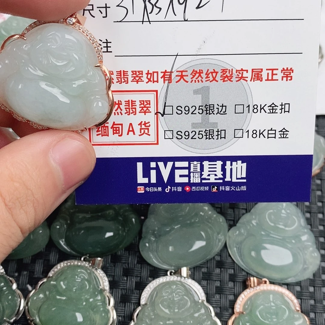 翡翠银S925镶嵌颈饰