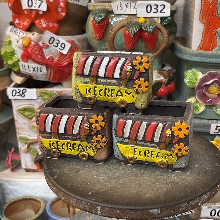 粗陶材质多肉花盆