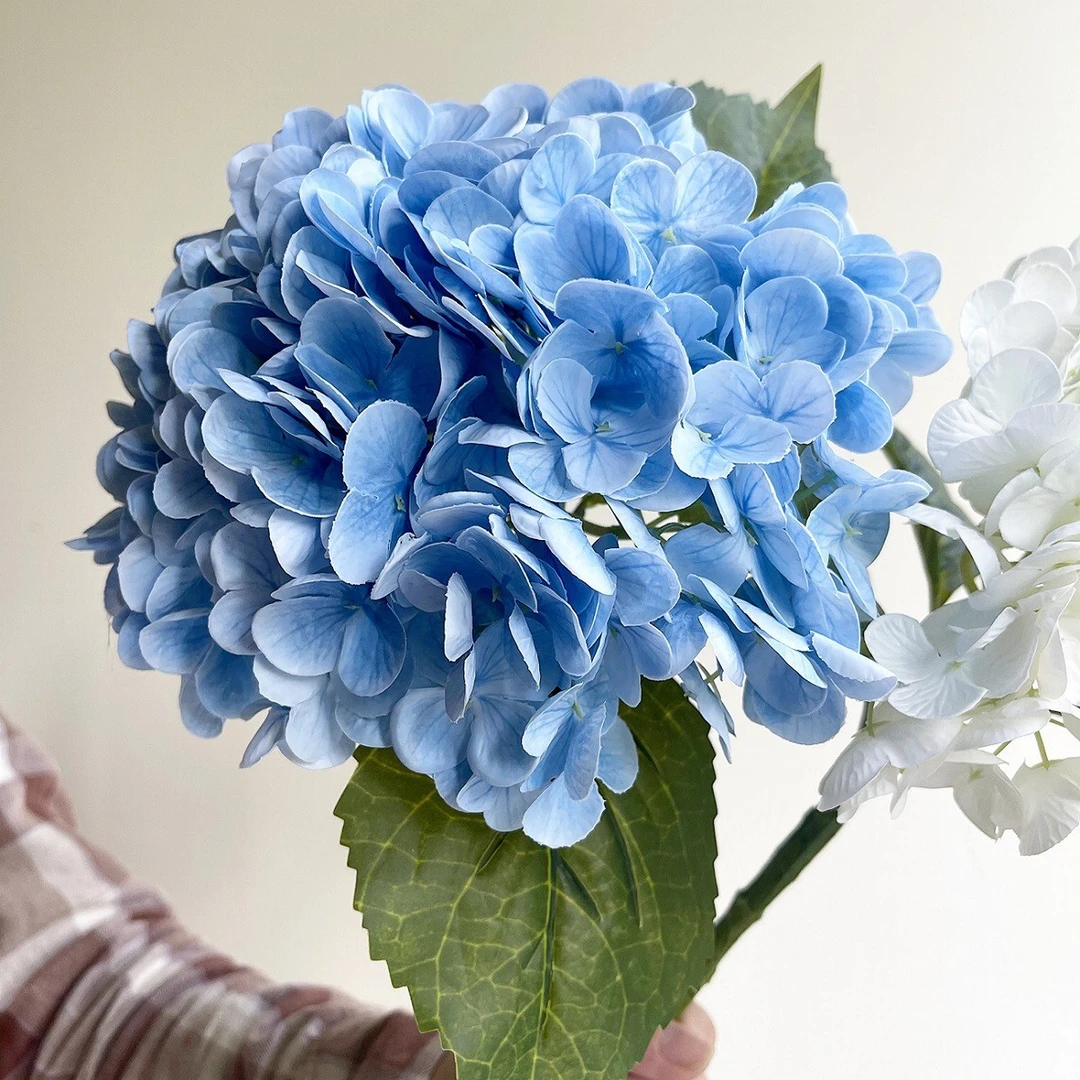 【奇居】仿真花3D大绣球花手工仿真花卉绿植 2蓝色/2白色